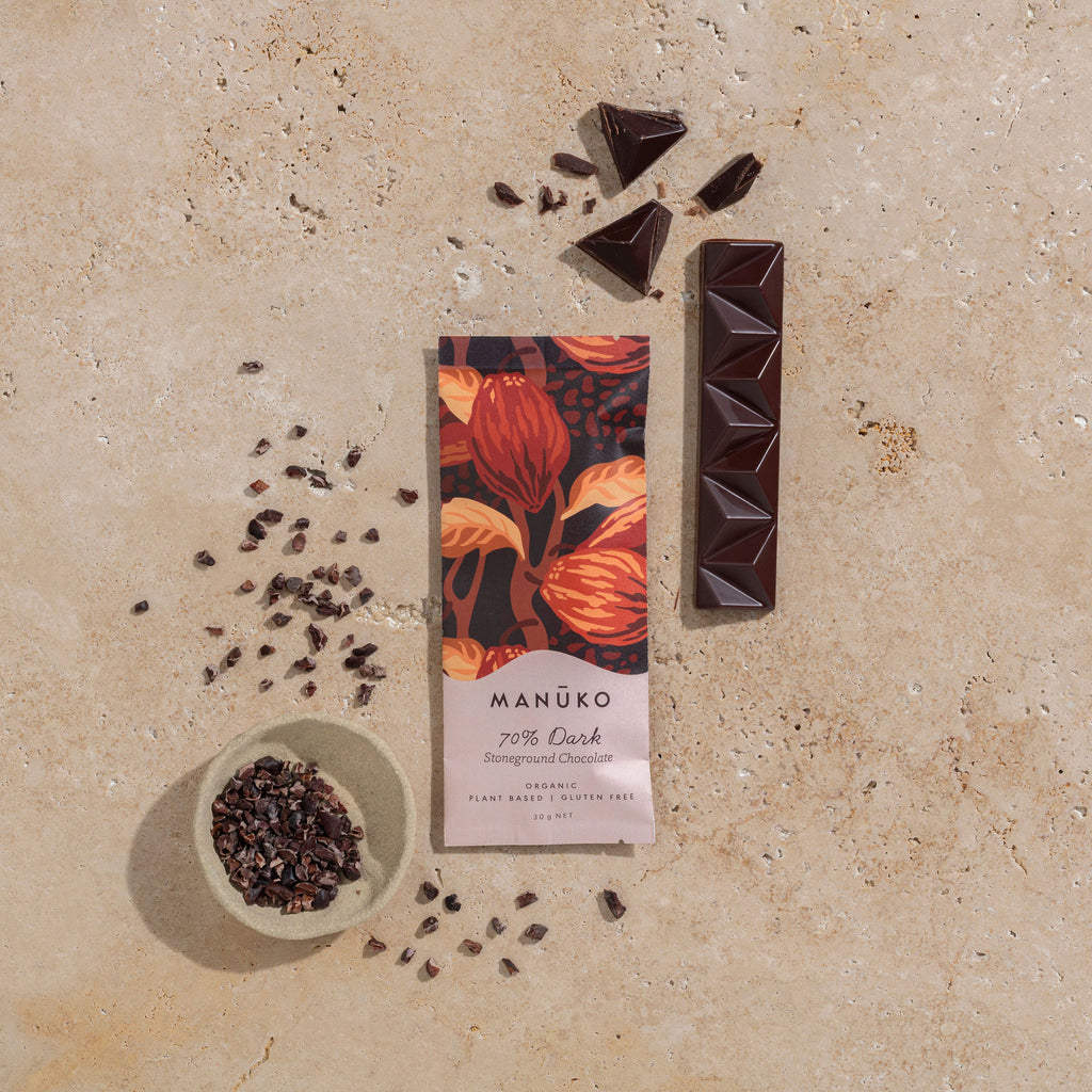 Manuko 70% Dark Chocolate Bar (Org. Vg. Gf.)