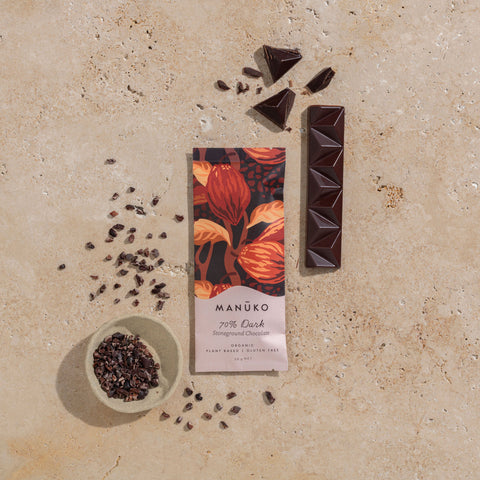 Manuko 70% Dark Chocolate Bar (Org. Vg. Gf.)