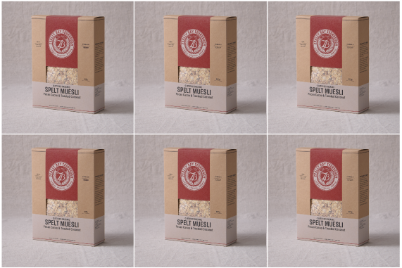 Spelt Muesli (Pecan Cacao & Toasted Coconut) 900g Carton of 6