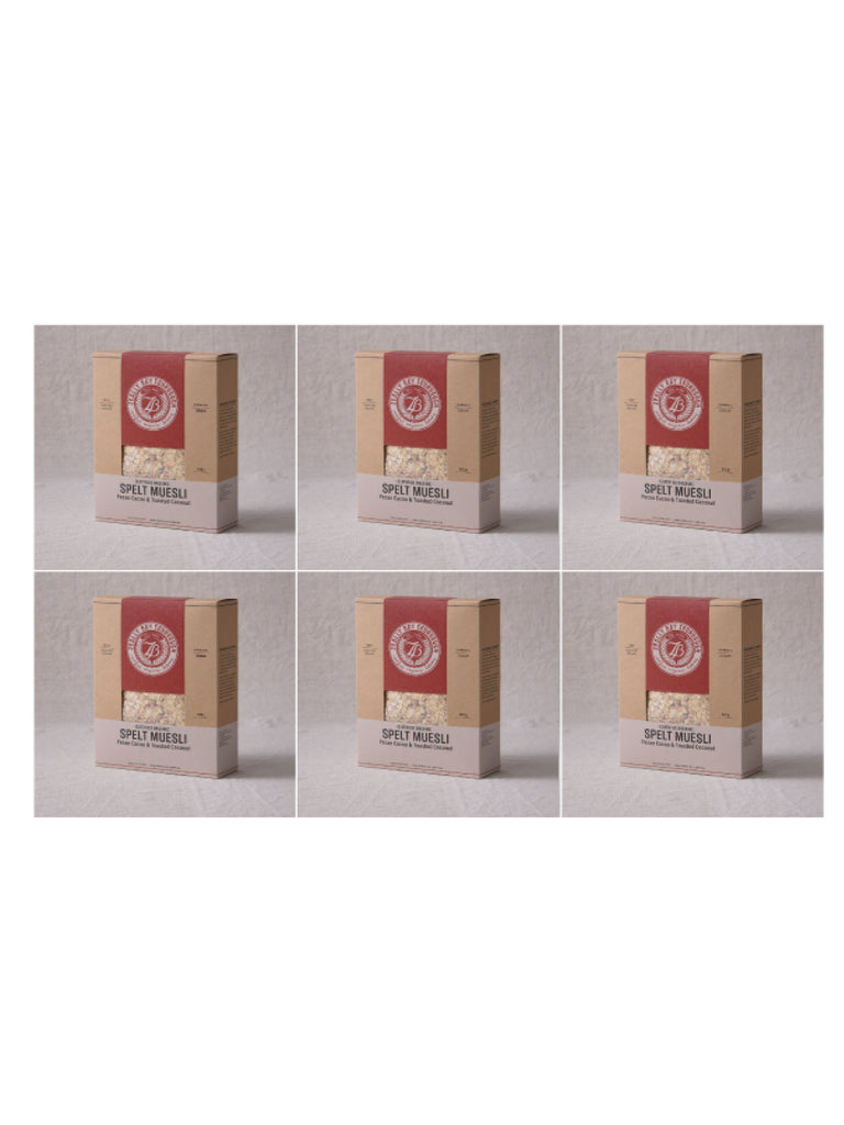 Spelt Muesli (Pecan Cacao & Toasted Coconut) 900g Carton of 6