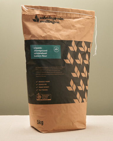 Wholegrain Milling Co. Organic Stoneground Wholewheat Bakers Flour 5kg