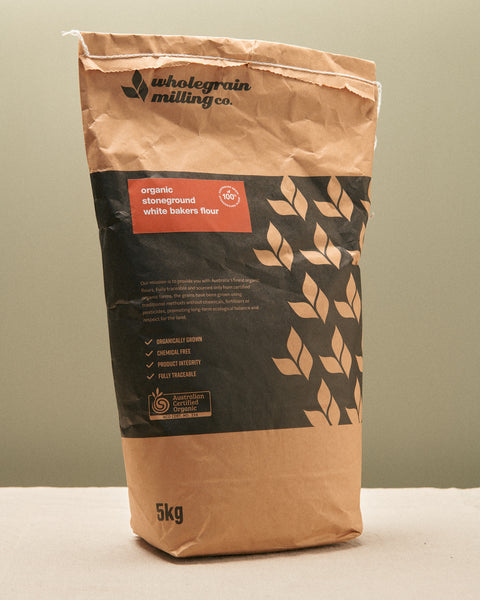 Wholegrain Milling Co. Organic Stoneground White Bakers Flour 5kg
